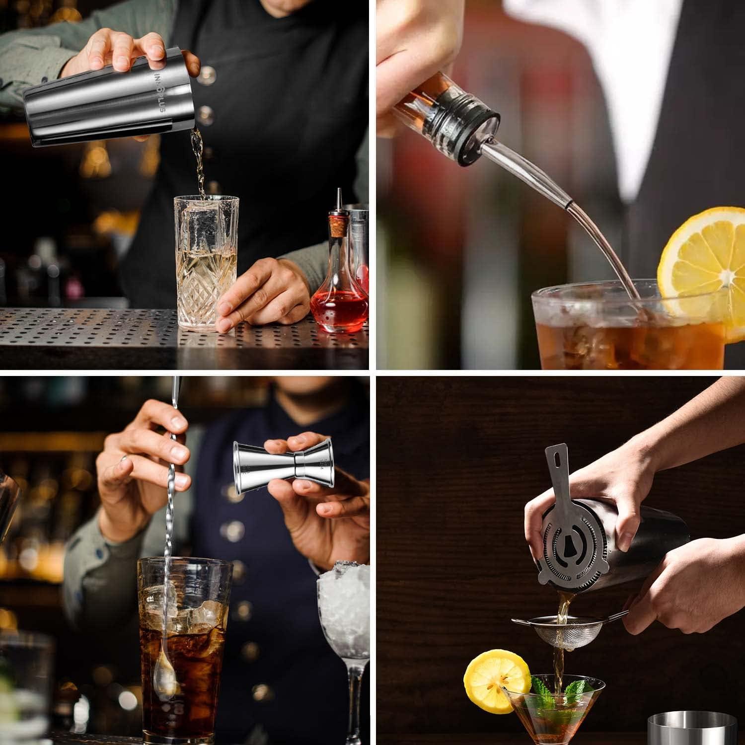 Cocktail Shaker Set Edelstahl Professional Boston 800ML 600ML