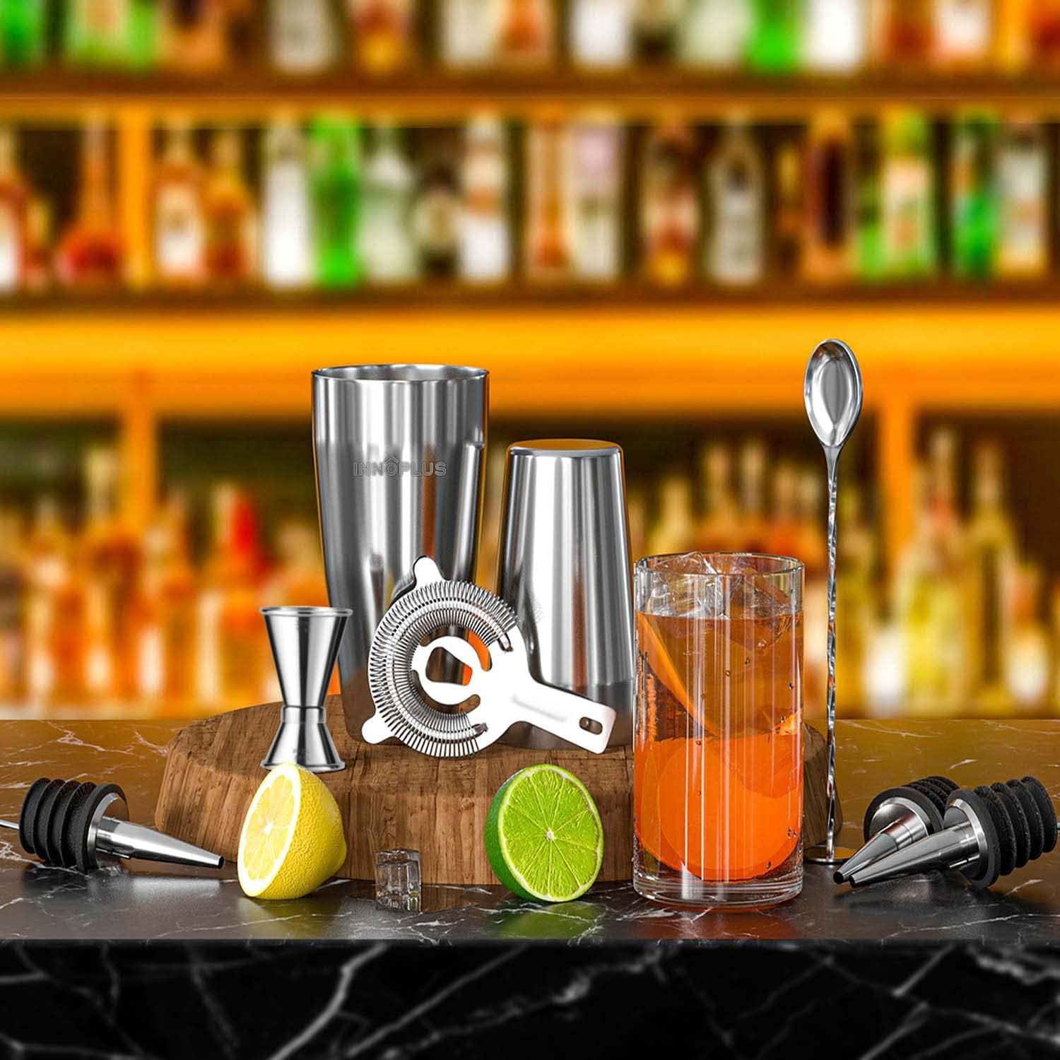 Cocktail Shaker Set Premium Boston 800ML 600ML Geschenkset 8-teilig