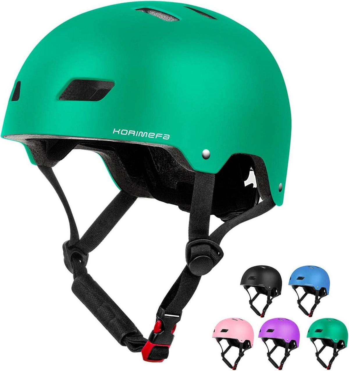 Kinder Fahrradhelm CE-zertifiziert für Bike Skateboard Scooter Grün S