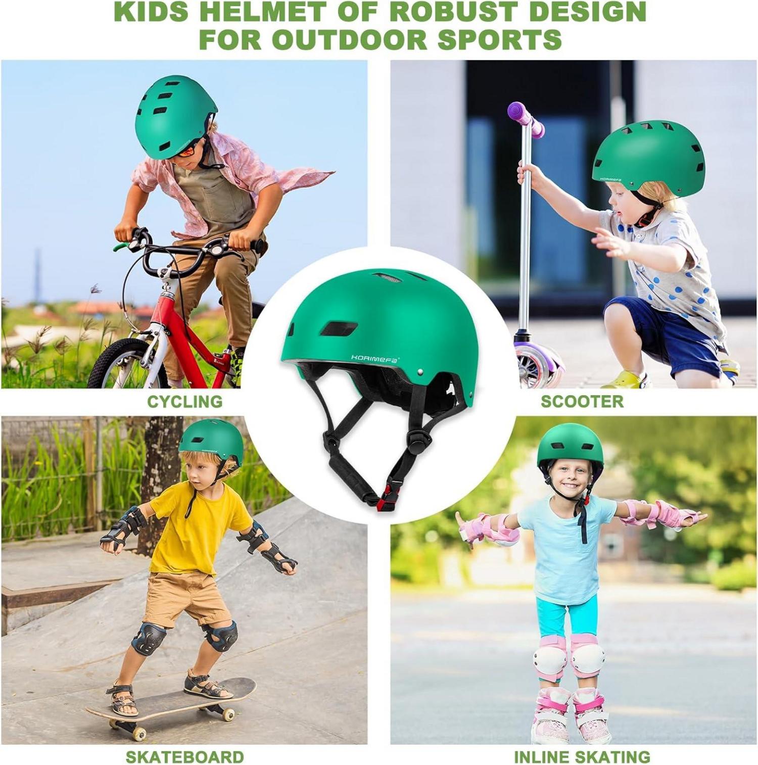 Fahrradhelm Kinder Grün S CE Skateboard Scooter BMX 3-14 Jahre