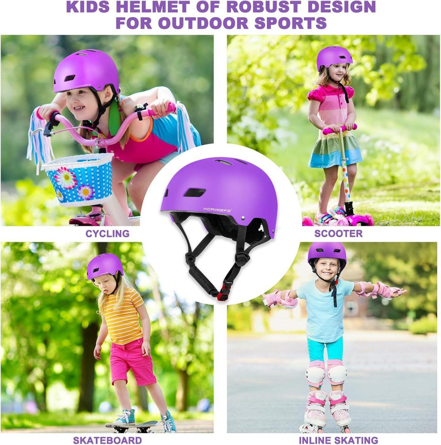 Fahrradhelm Kinder Kinderhelm Radhelm CE-Zertifizierung 3-14 Jahre Violett S
