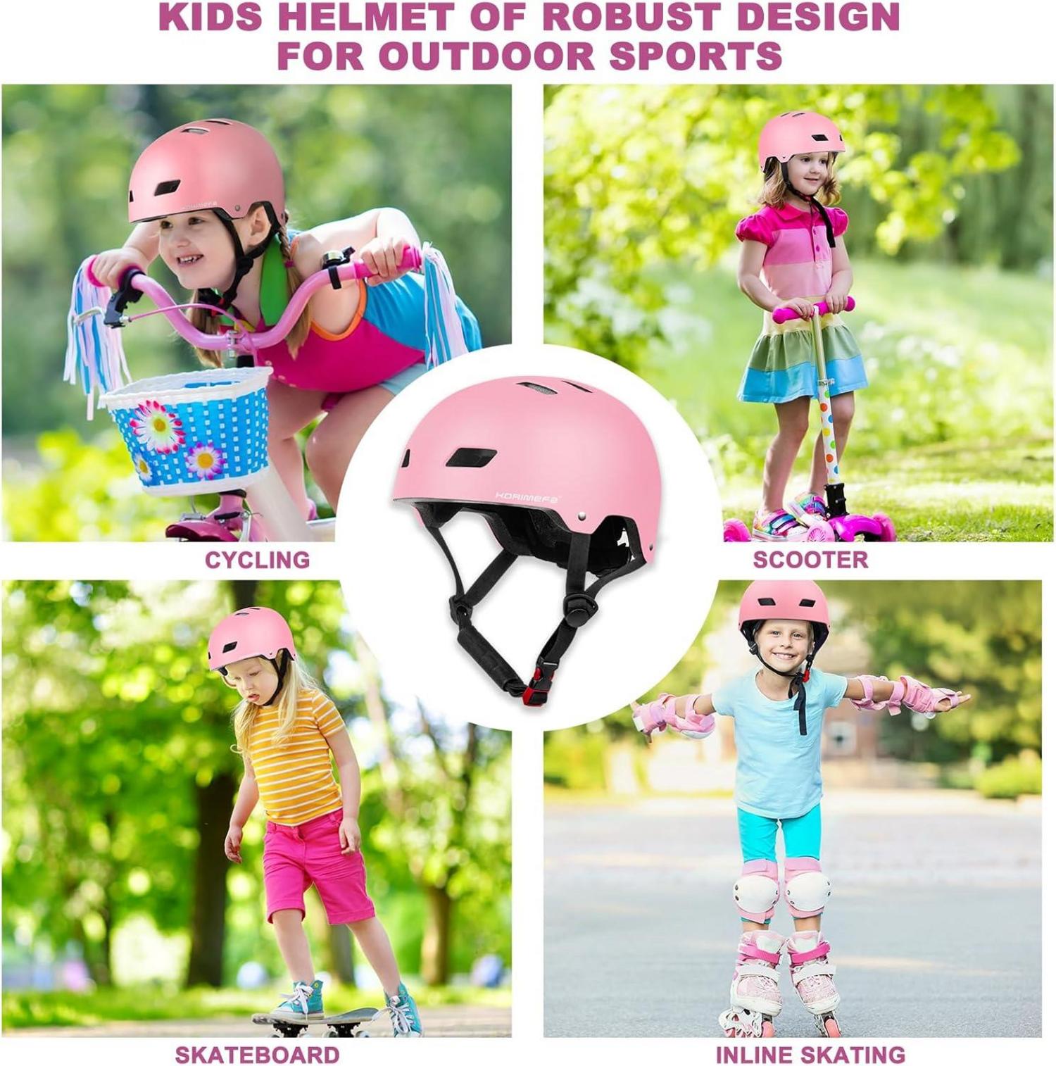 Kinder Fahrradhelm Skateboard Scooter Motorrad BMX 3-14 Jahre Pink
