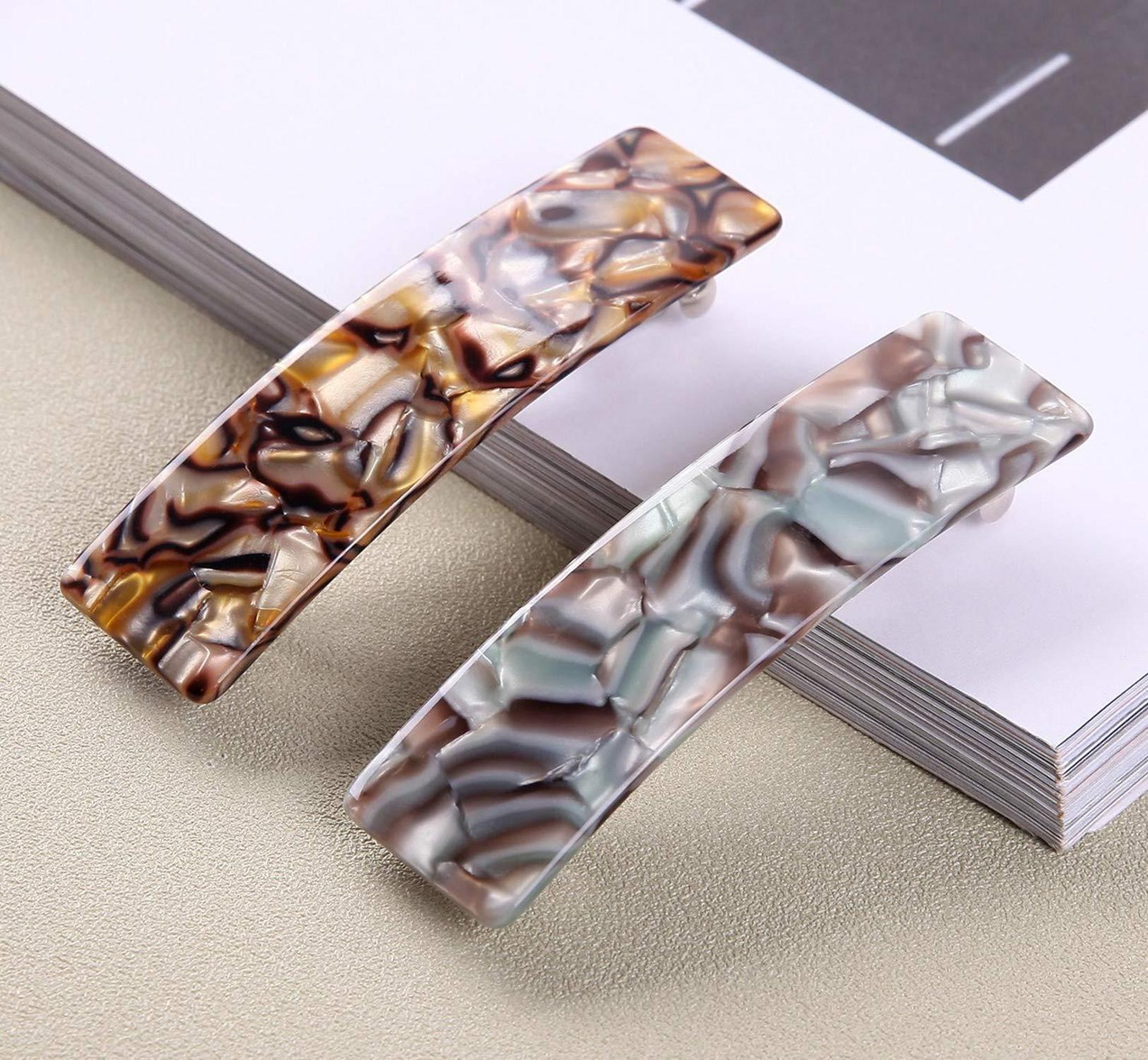 2er Set Automatische Haarspangen Damen Groß für Dickes Dünnes Haar