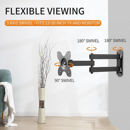 Suptek TV Wandhalterung Schwenkbar für 13-30 Zoll LED LCD TV