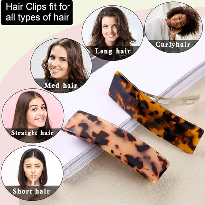 2er Set Französische Haarspange Damen Groß Dünnes Dickes Haar Automatisch