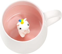 Süße Einhorn Tasse Keramik 3D Tier Kaffeetasse für Kinder
