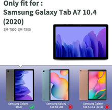 EasyAcc Samsung Galaxy Tab A7 10.4 Hülle Schwarz PU Leder
