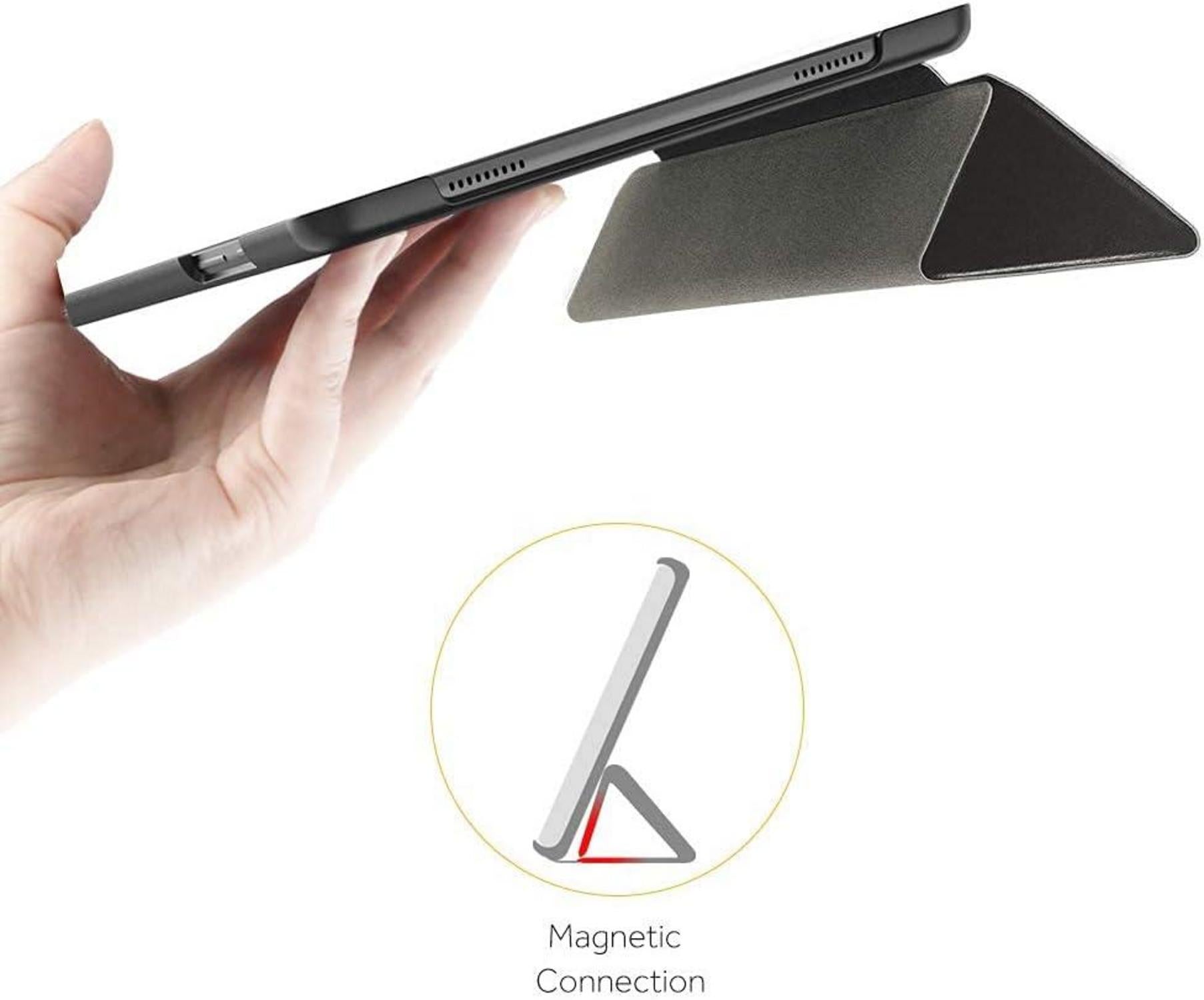 EasyAcc Samsung Galaxy Tab A7 10.4 Hülle Schwarz PU Leder Smart Cover