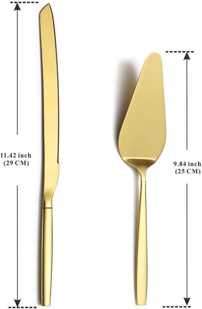 Gold Kuchen Servierset Kuchenmesser Server-Set Hochzeit