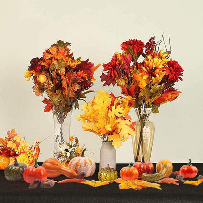 Künstliche Kürbisse Set Herbstdekoration Halloween 50 Stück