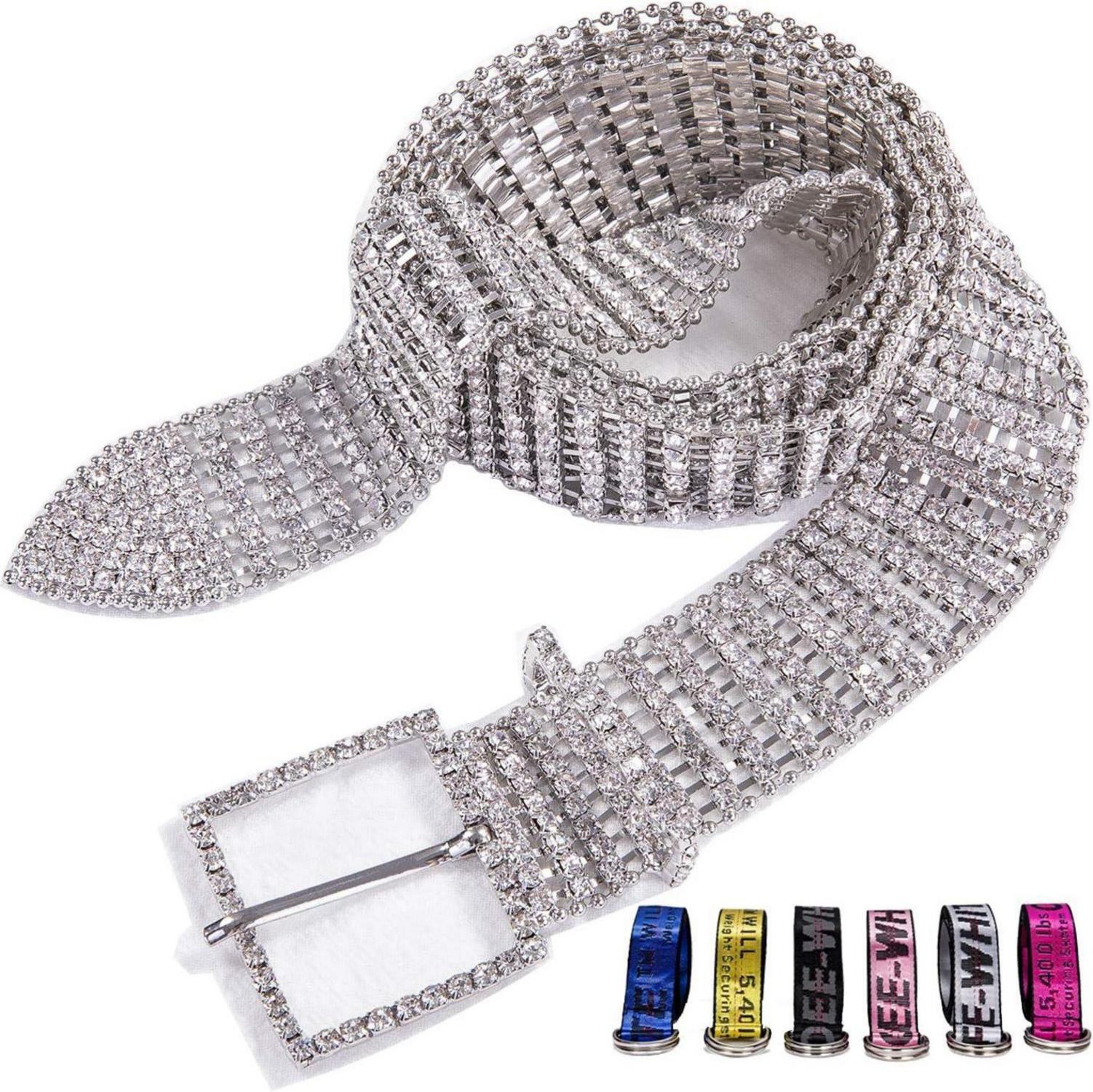 Perlengürtel mit Strasssteinen und glitzerndem Design