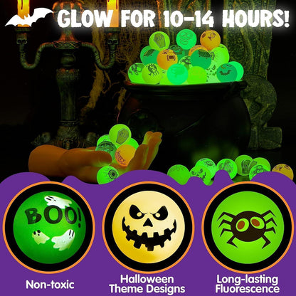 Halloween Flummi Im Dunkeln leuchtende Springbälle 32mm