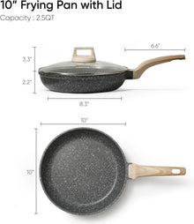 Bratpfanne 26 cm mit Deckel und langlebiger
