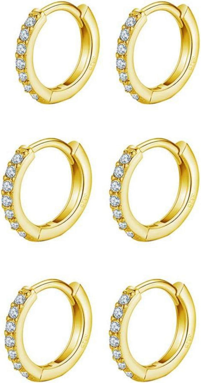 925 Sterling Silver Post Ohrringe mit 10mm zirkonia