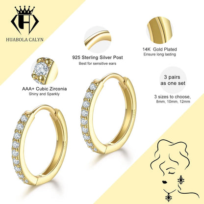 925 Sterling Silver Post Ohrringe mit 10mm zirkonia