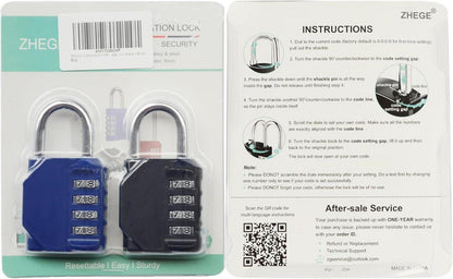 Kombinationsschloss 4-stellig Fitnessstudio Outdoor Vorhängeschloss