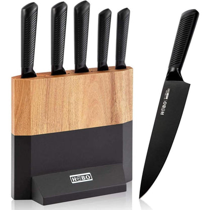 Hochwertiger Messerblock mit Messer 6 teilig Set Edelstahl