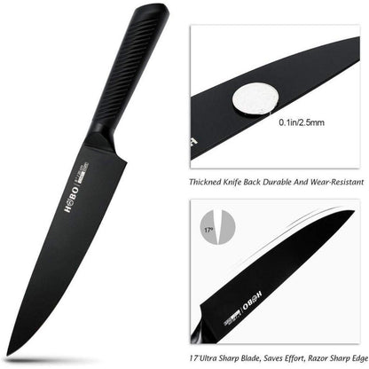 Hochwertiger Messerblock mit Messer 6 teilig Set Edelstahl