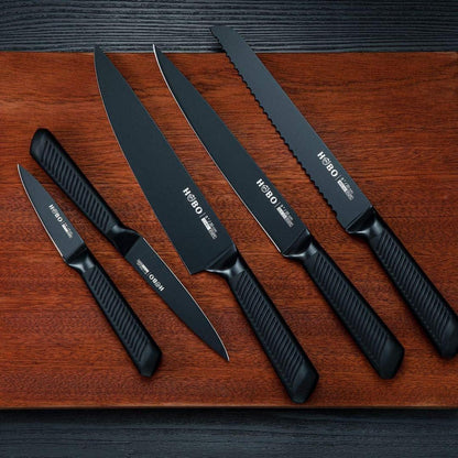 Hochwertiger Messerblock mit Messer 6 teilig Set Edelstahl