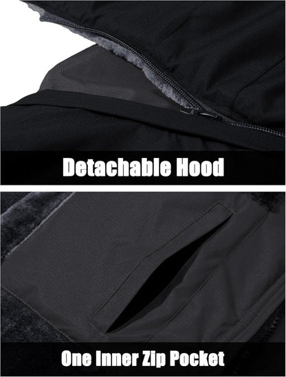 Herren Winter Skijacke Fleece Gefüttert Softshelljacke Wasserdicht