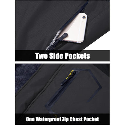 Herren Winter Skijacke Fleece Softshelljacke Wasserdicht