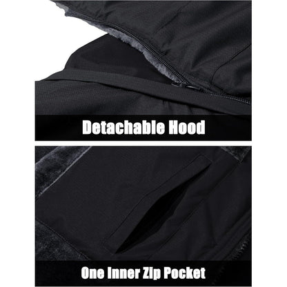 Herren Winter Skijacke Fleece Gefüttert, Wasserdicht