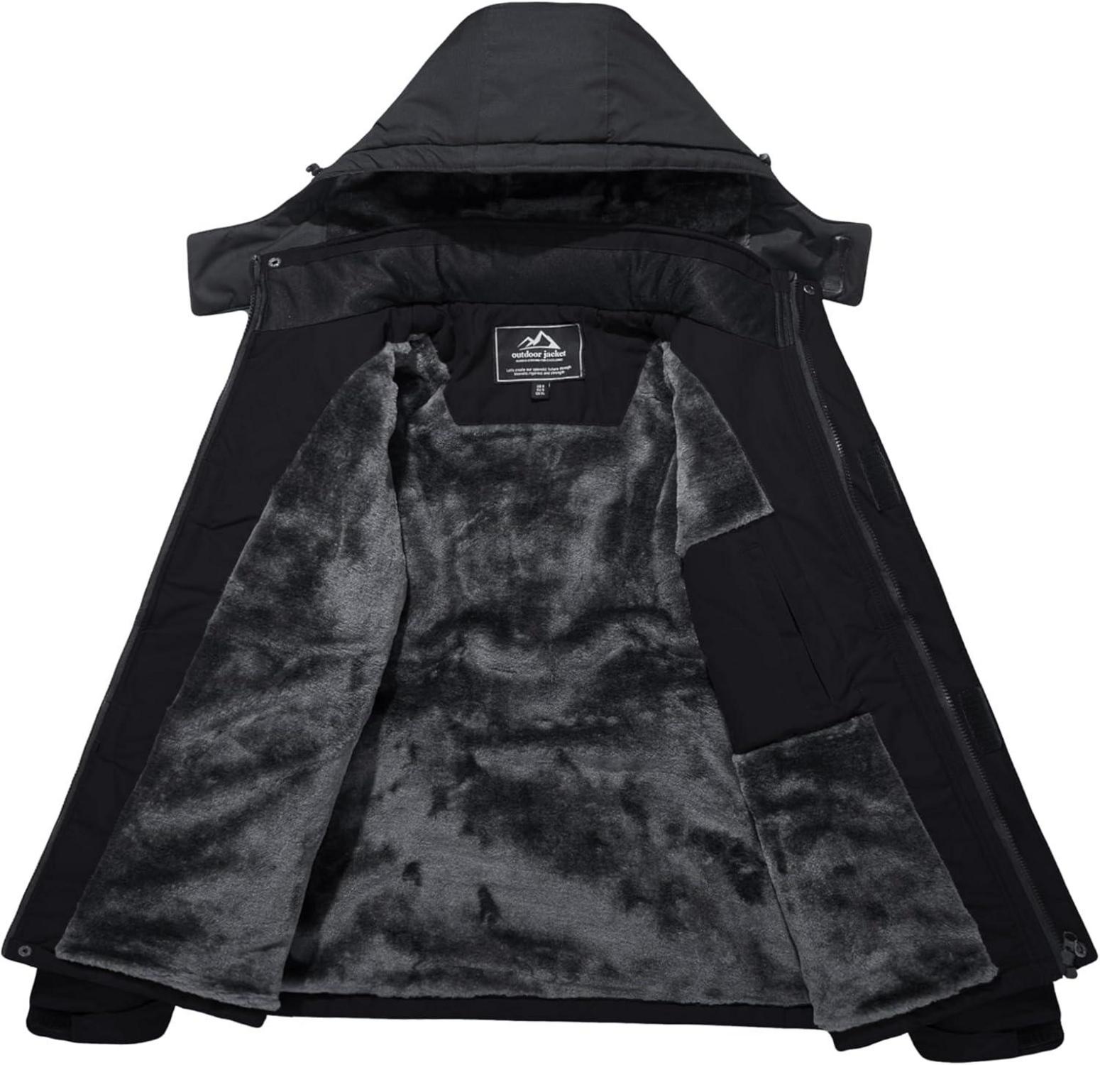 Herren Winter Skijacke Fleece Gefüttert, Wasserdicht