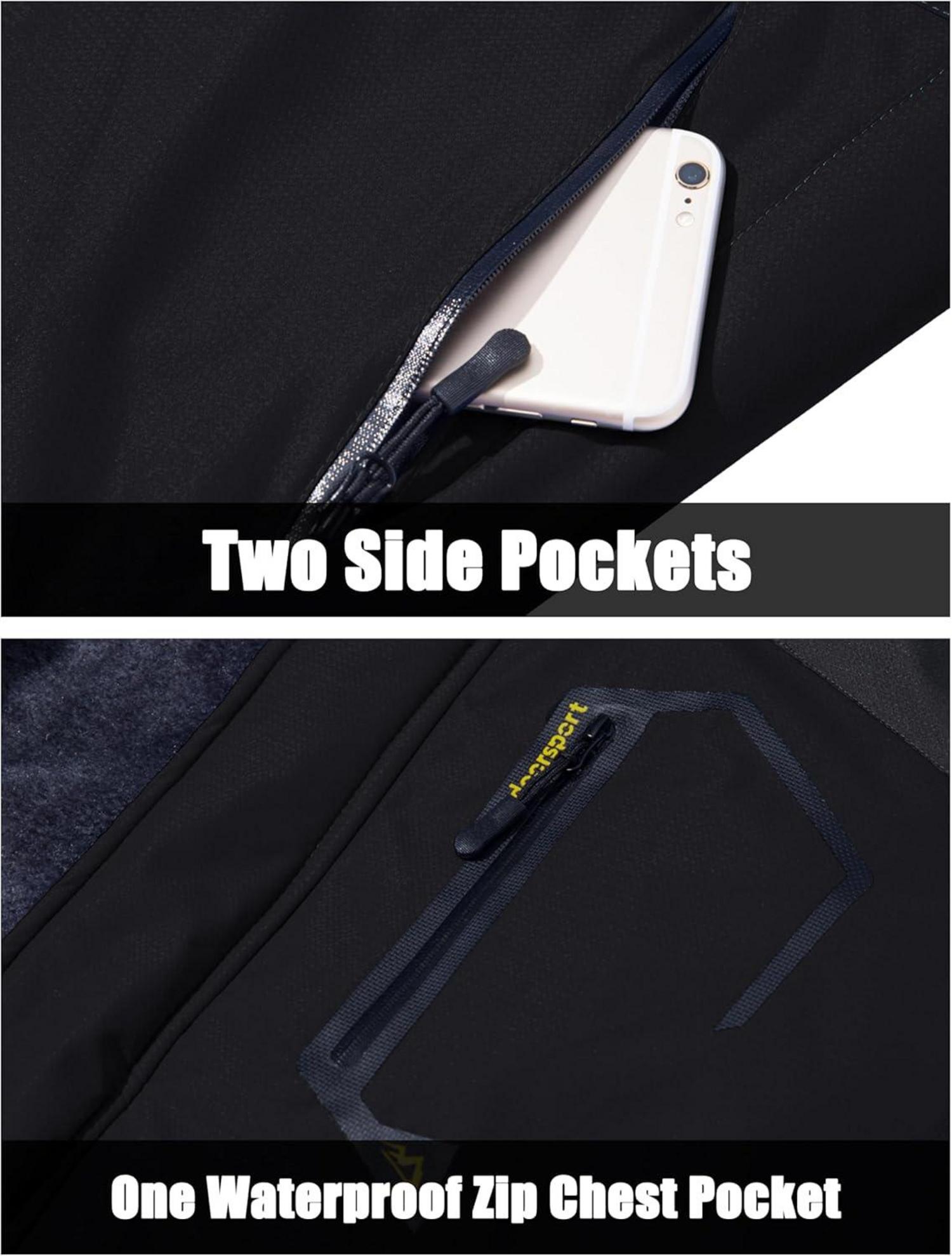 Herren Winter Skijacke Fleece Softshelljacke Wasserdicht Mätztekiste