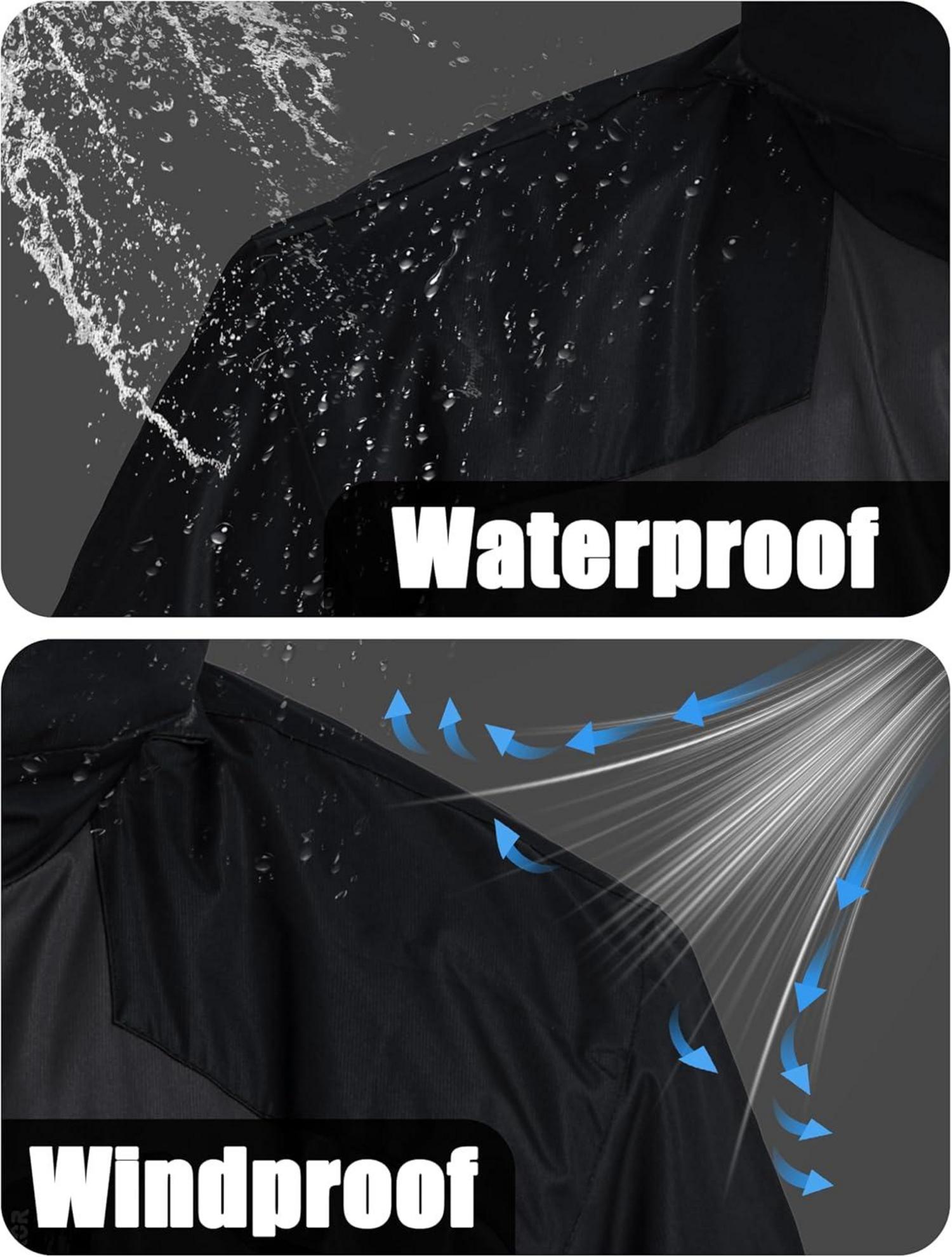 Herren Winter Skijacke Fleece Softshell Wasserdicht M Grau-Schwarz