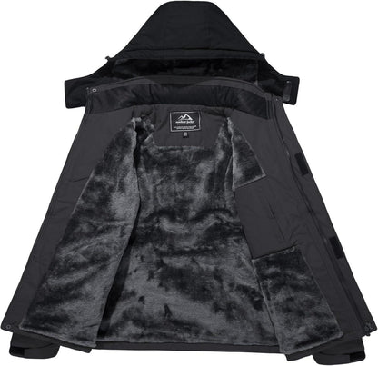 Herren Winter Skijacke Fleece Gefüttert Outdoorjacke