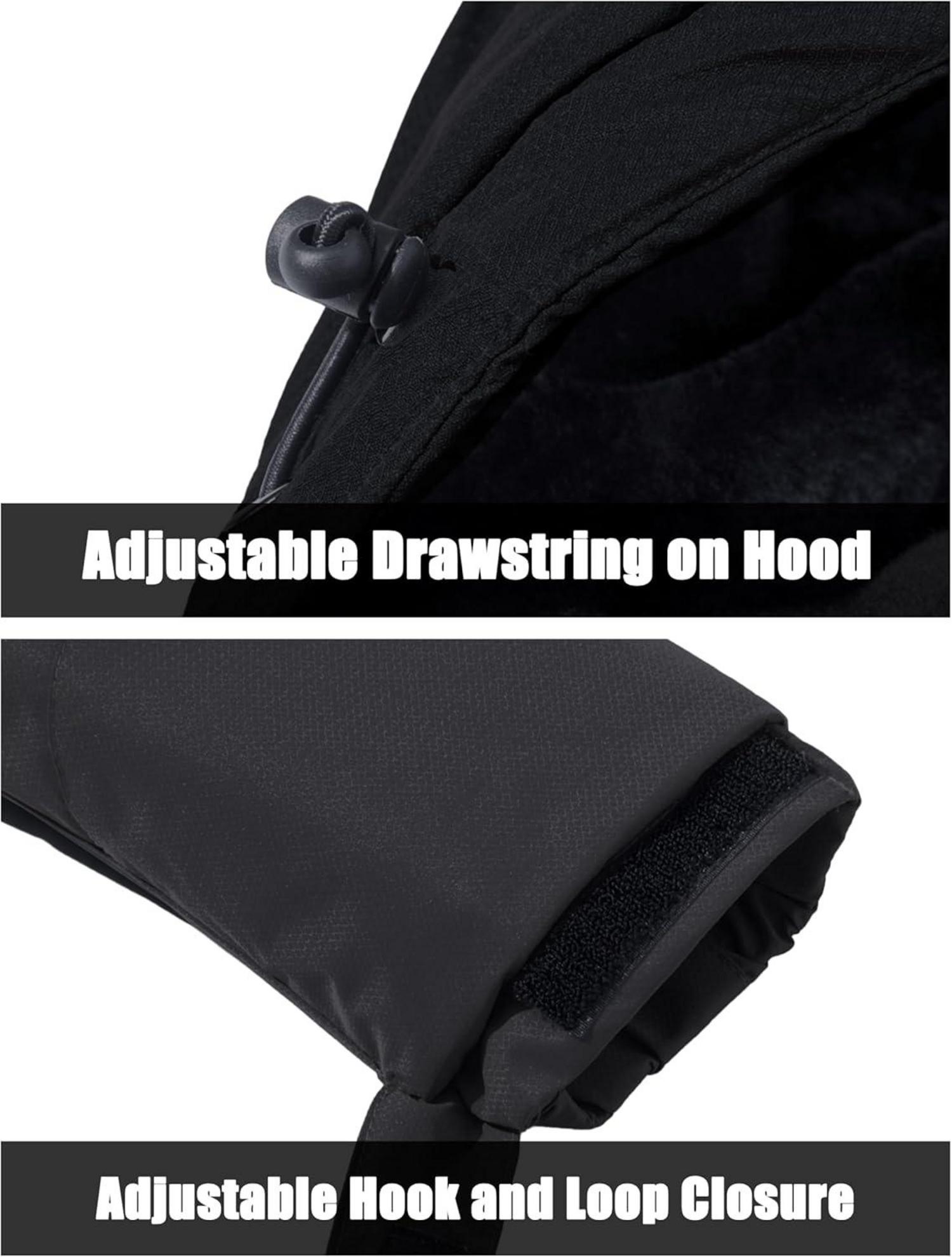 Herren Winter Skijacke Fleece Gefüttert Wasserdicht Winddicht XL Grau