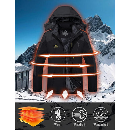 Herren Winter Skijacke Fleece Gefüttert Outdoor