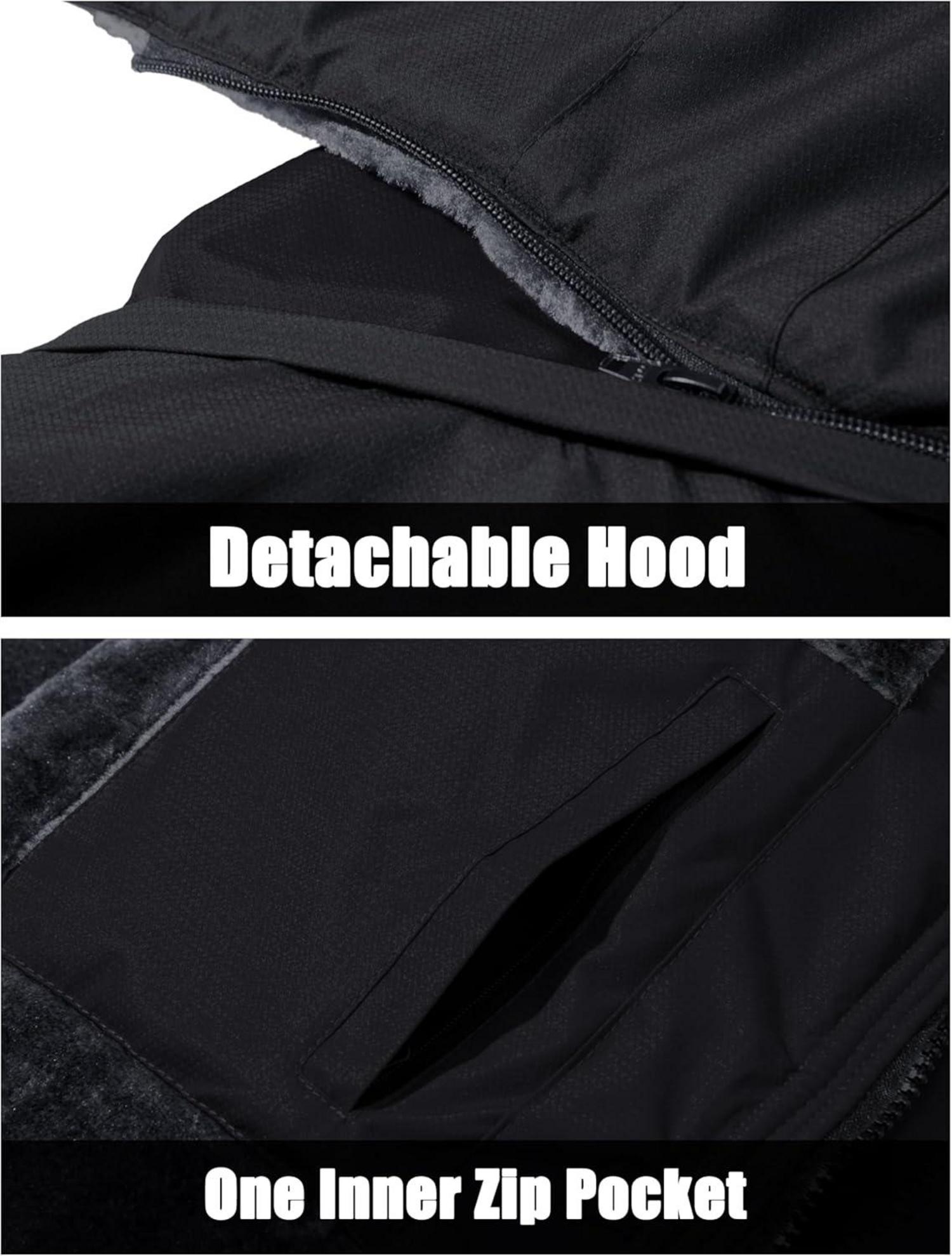 Herren Winter Skijacke Fleece Gefüttert Softshell Wasserdicht