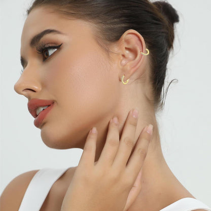 Creolen Silber 925 Set für Damen & Herren mit Zirkonia