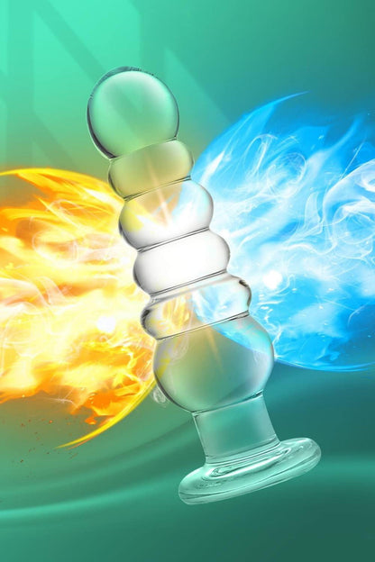 Große Glas Anal Perlen Butt Plug Dildo für Männer Frauen Paare