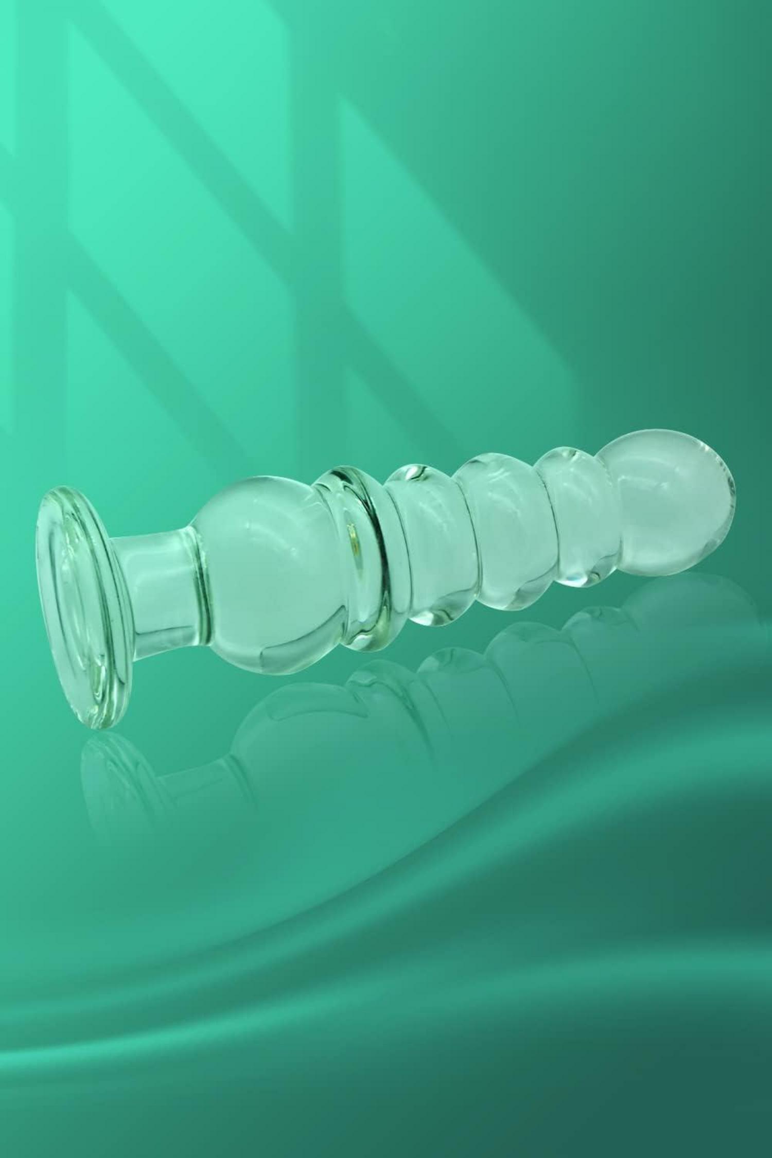 Großer Glas Analplug Perlen Massage Butt Plug Dildo Sexspielzeug