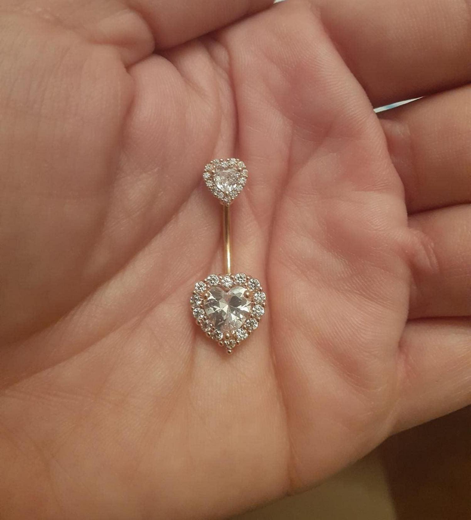 Bauchnabelpiercing Set 3-teilig Chirurgenstahl Silber Opal Diamant