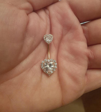 Bauchnabelpiercing Set 3-teilig Chirurgenstahl Silber Opal Diamant