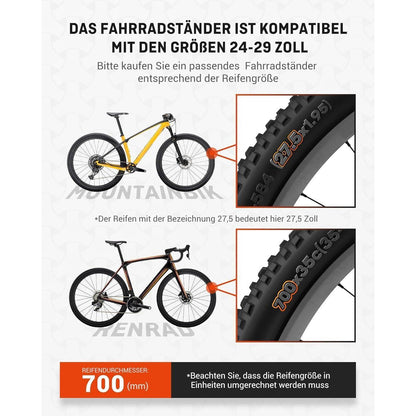 Fahrradständer 24-29 Zoll E-Bike MTB Aluminium Ständer 35kg