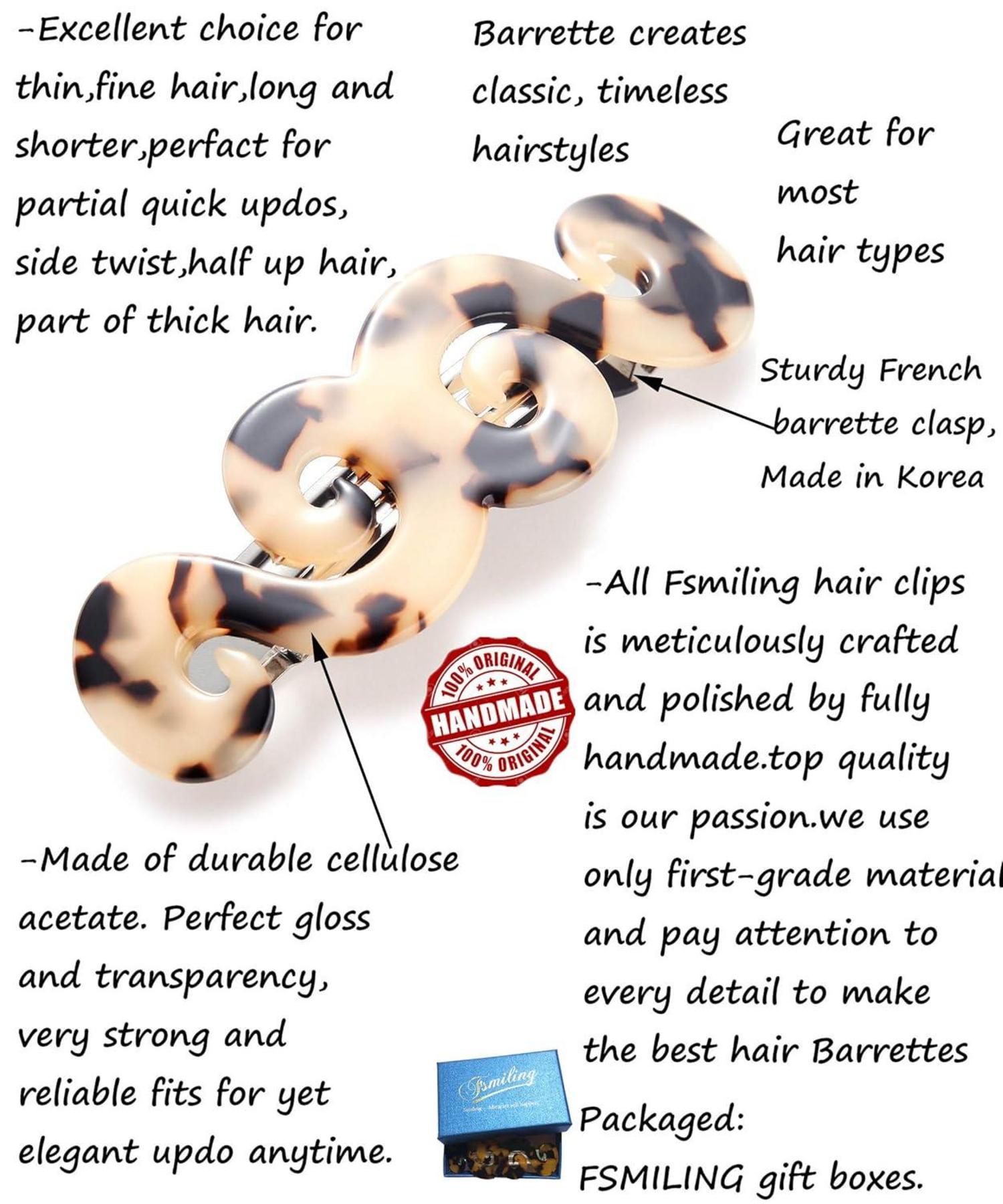 2er Set Automatische Haarspangen Retro Französisch Haarclips Damen