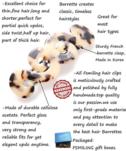 2er Set Automatische Haarspangen Retro Französisch Haarclips Damen