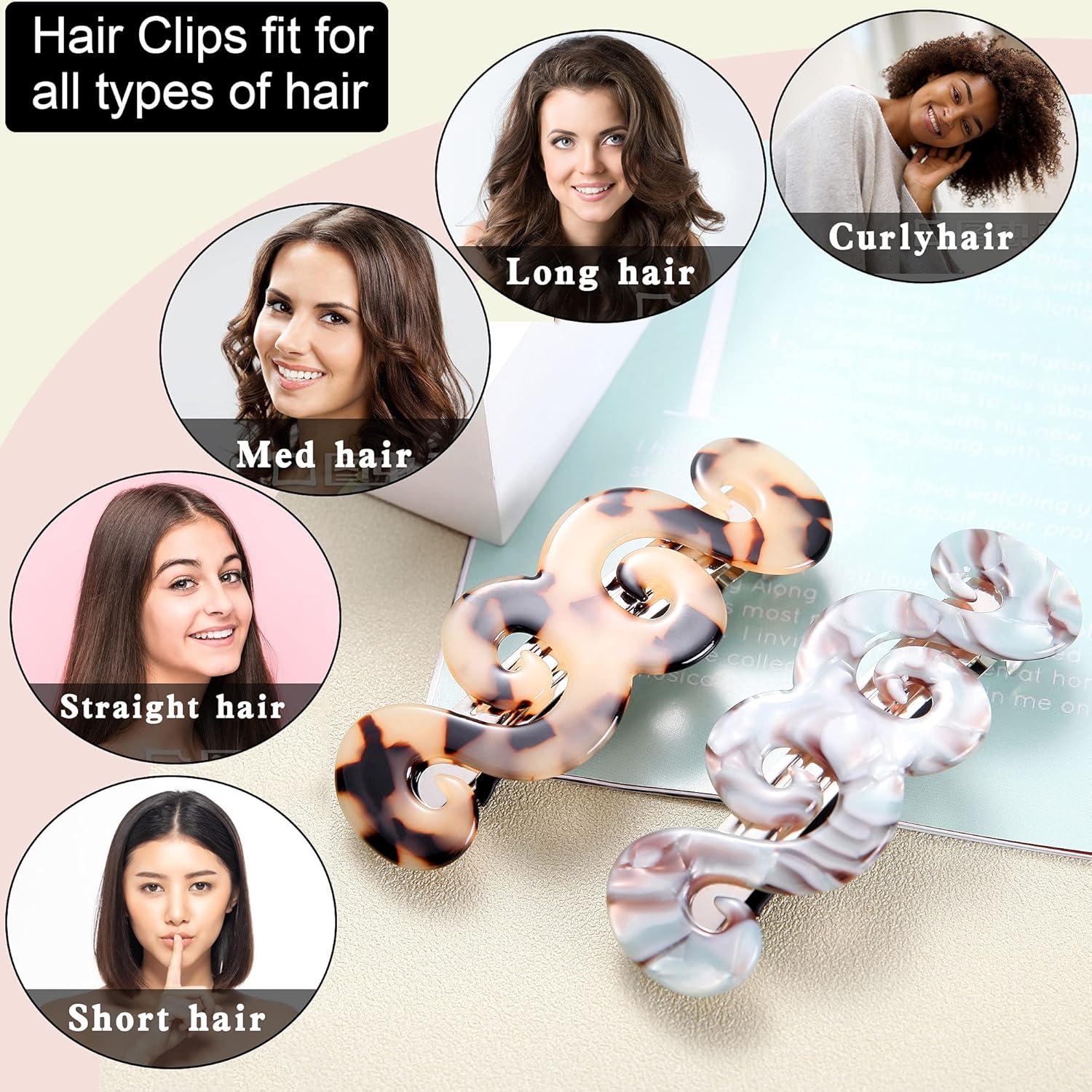 2 Stück Automatische Leopard Haarspangen Set für Damen Haarschmuck