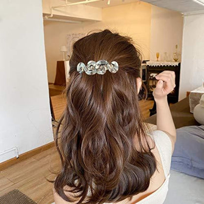 2 Stück Automatische Leopard Haarspangen Set für Damen Haarschmuck