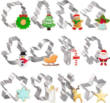 Ausstecher Weihnachten 12 Stück Edelstahl Plätzchenausstecher