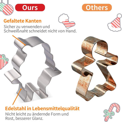 Ausstecher Weihnachten 12 Stück Edelstahl Plätzchenausstecher