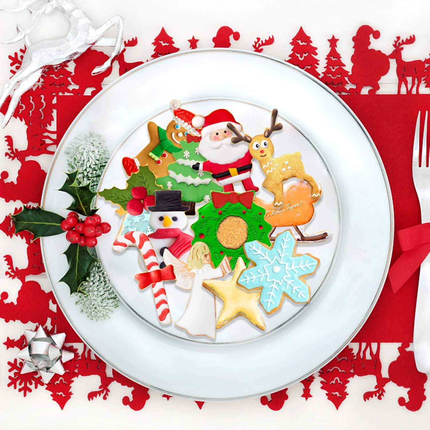 Ausstechformen Weihnachten 12-teiliges Edelstahl-Set Keksausstecher