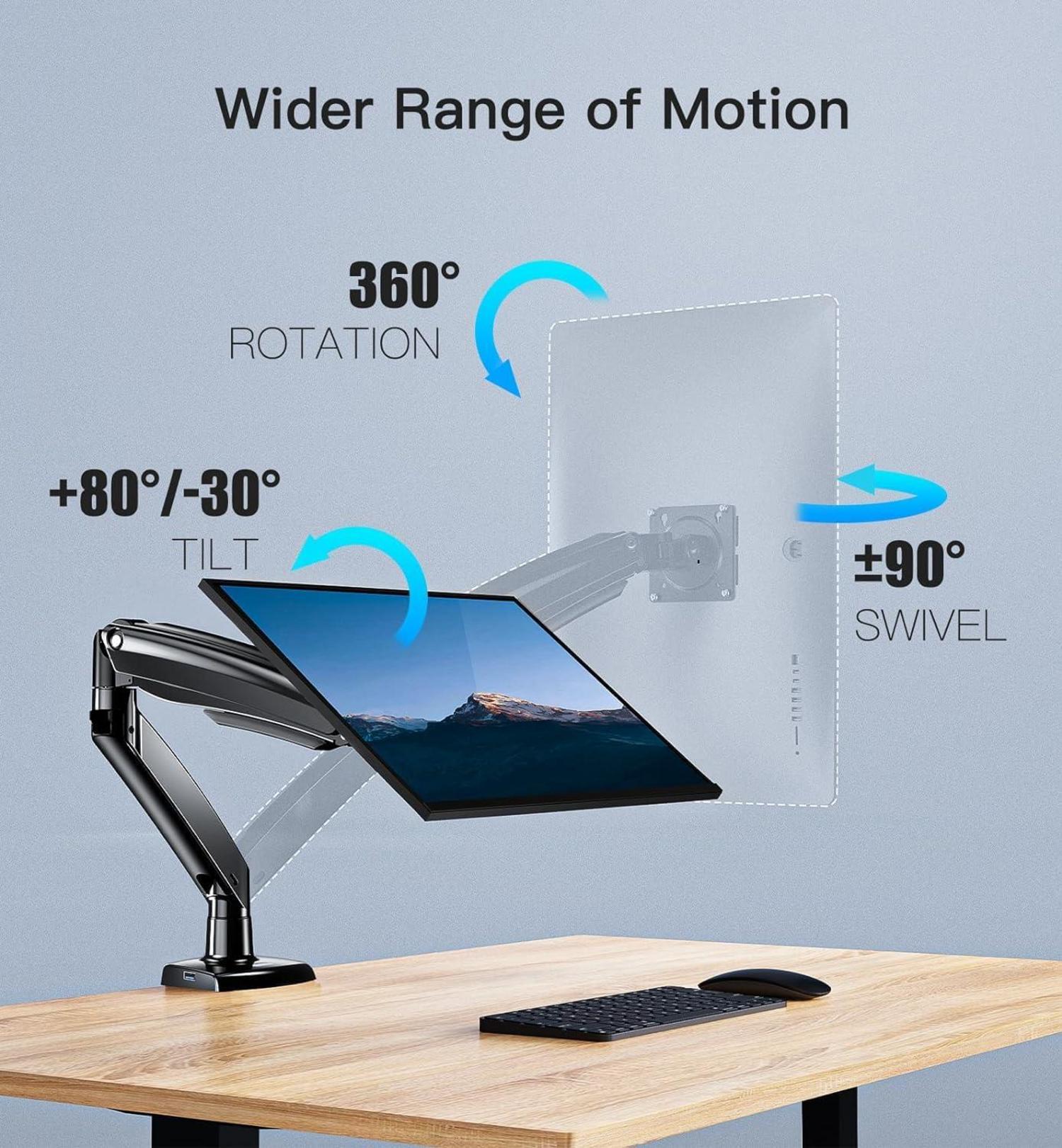 Monitor Halterung 13-35 Zoll Höhenverstellbar für 2~12 kg Monitore VESA 75 & 100