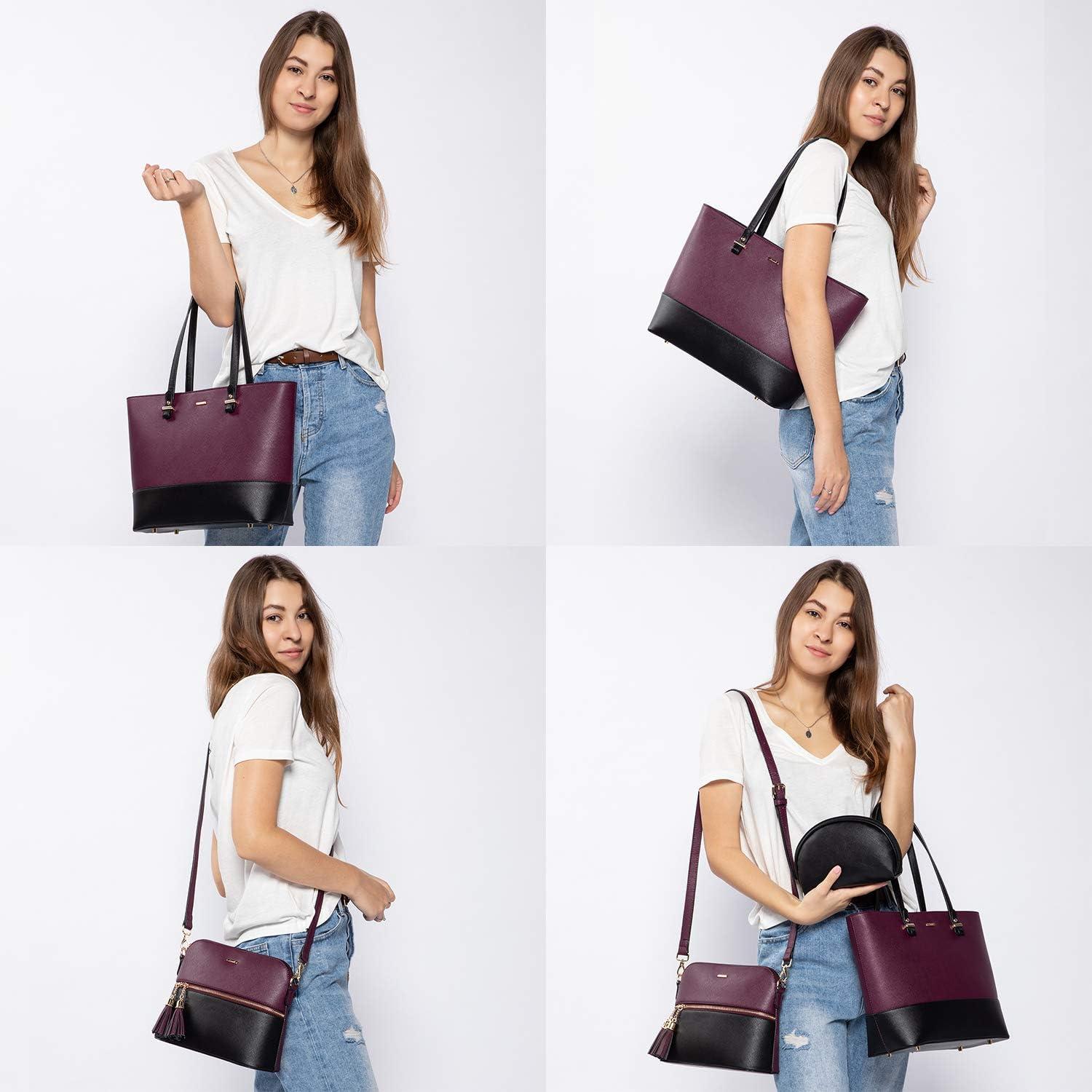 LOVEVOOK Damen Handtasche 3pcs Set Schultertasche Shopper