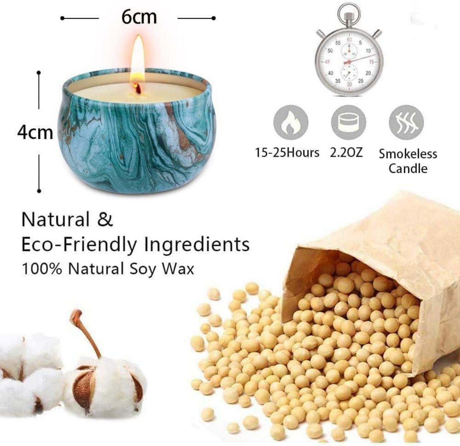 Aottom Duftkerzen Geschenkset, Sojawachs Aroma Teelichter, 9 Düfte