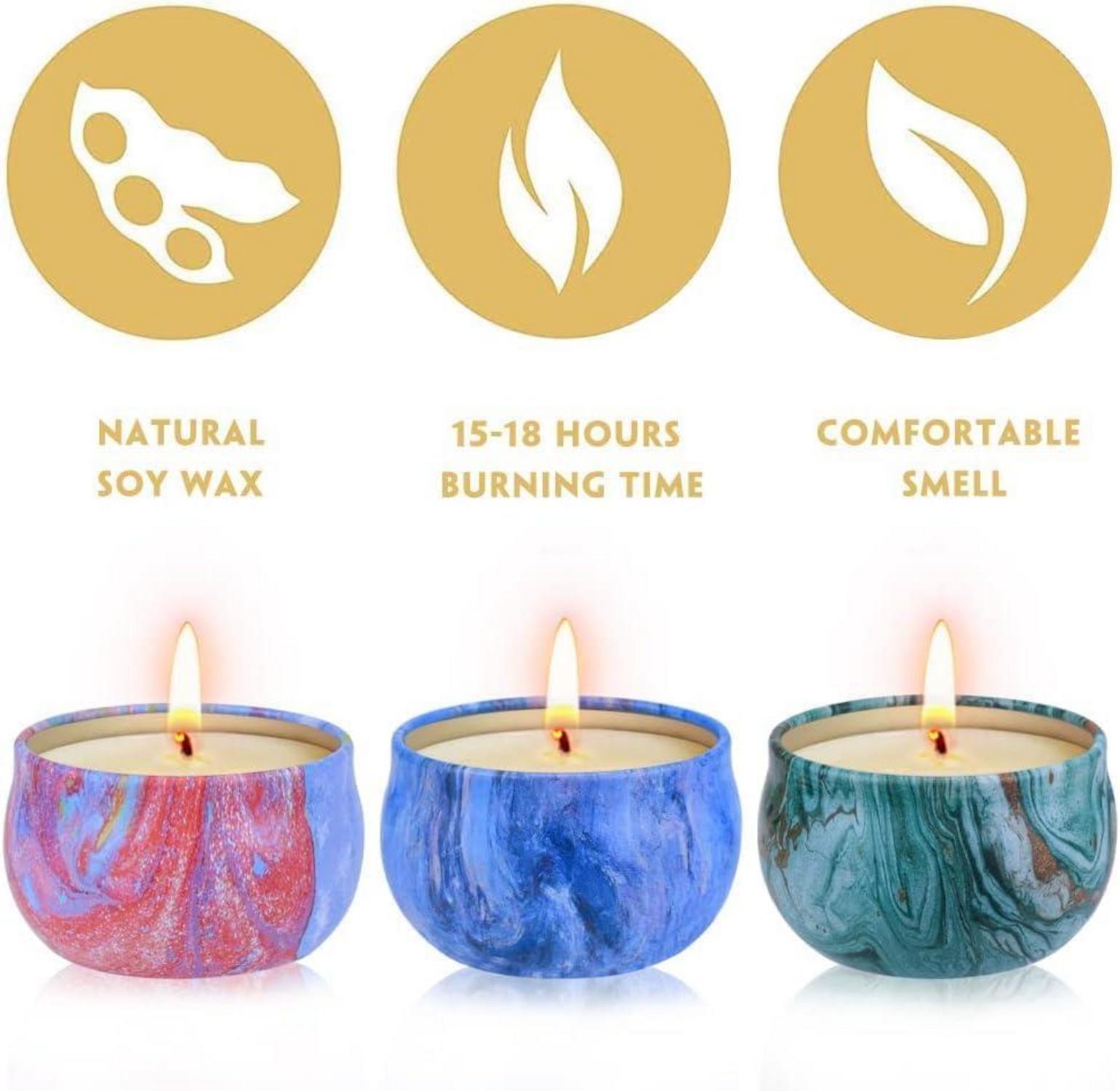 Aottom Duftkerzen Geschenkset 9 Düfte Weihnachten Aromatherapie